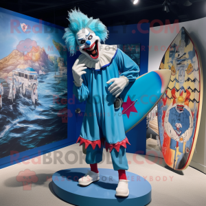 Blue Evil Clown mascotte...