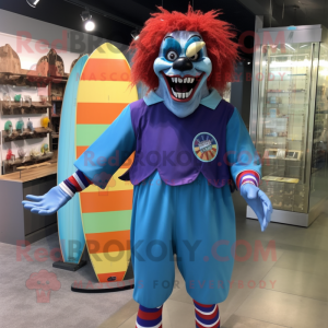 Blue Evil Clown mascotte...