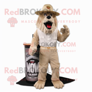 Cream Werewolf maskot drakt...