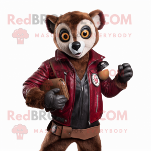 Rödbrun Lemur maskot kostym...