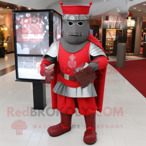 Rød middelalderlig ridder...