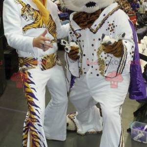 Mascote tigre vestido de Elvis - Redbrokoly.com
