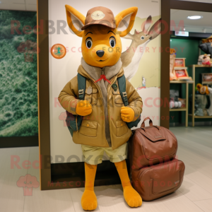 Tan Roe Deer maskot kostume...