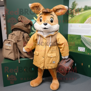 Tan Roe Deer maskot kostume...