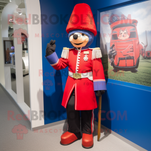 nan British Royal Guard mascot costume character dressed with a Bermuda Shorts and Gloves