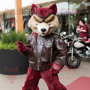 Maroon Wolf mascotte...