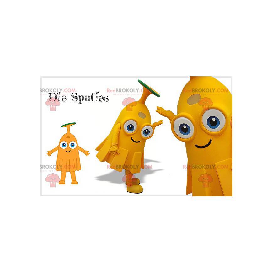 Tirante arancione della mascotte di Sputies. Creatura arancione