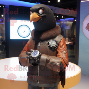 Brown Crow mascotte kostuum...