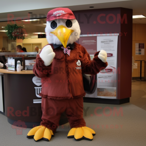 Maroon Bald Eagle mascotte...