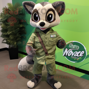 Olive Civet maskotdräkt...