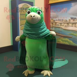 Grön sjölejon maskot kostym...