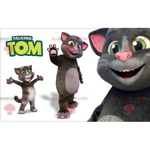 Maskotka szary i różowy kot. Maskotka Talking Tom -