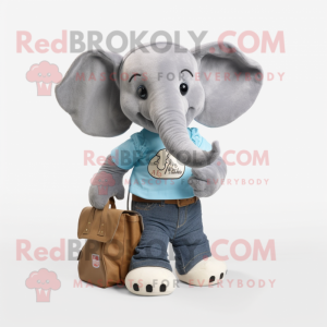 Grijze olifant mascotte...