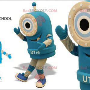Mascotte de robot de sous-marin bleu de cyclope - Redbrokoly.com