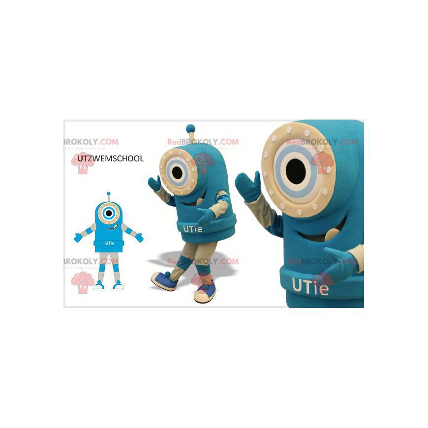 Mascote do robô submarino azul Cyclops - Redbrokoly.com