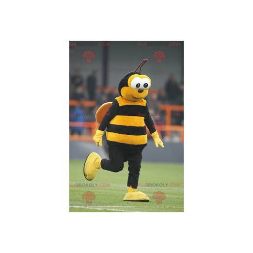 Mascotte d'abeille jaune et noire - Redbrokoly.com