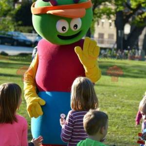 Mascot colorful insect of a thousand pasta. Multicolored mascot