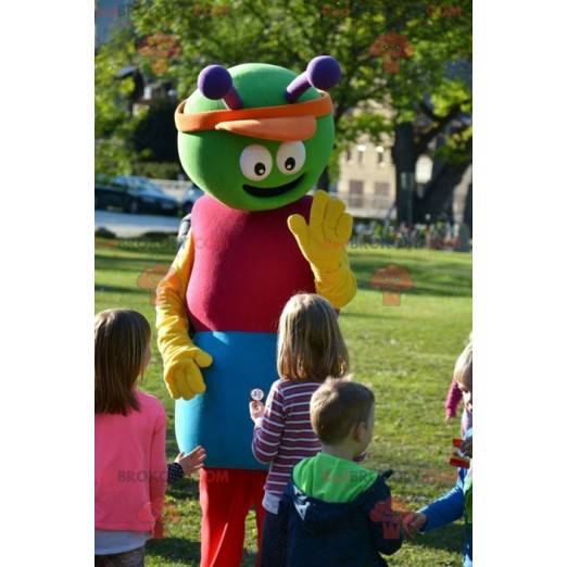 Mascot colorful insect of a thousand pasta. Multicolored mascot