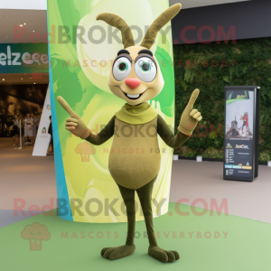 Olive Gazelle maskot drakt...