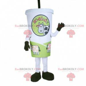 Kartonnen beker mascotte. Milkshake mascotte - Redbrokoly.com