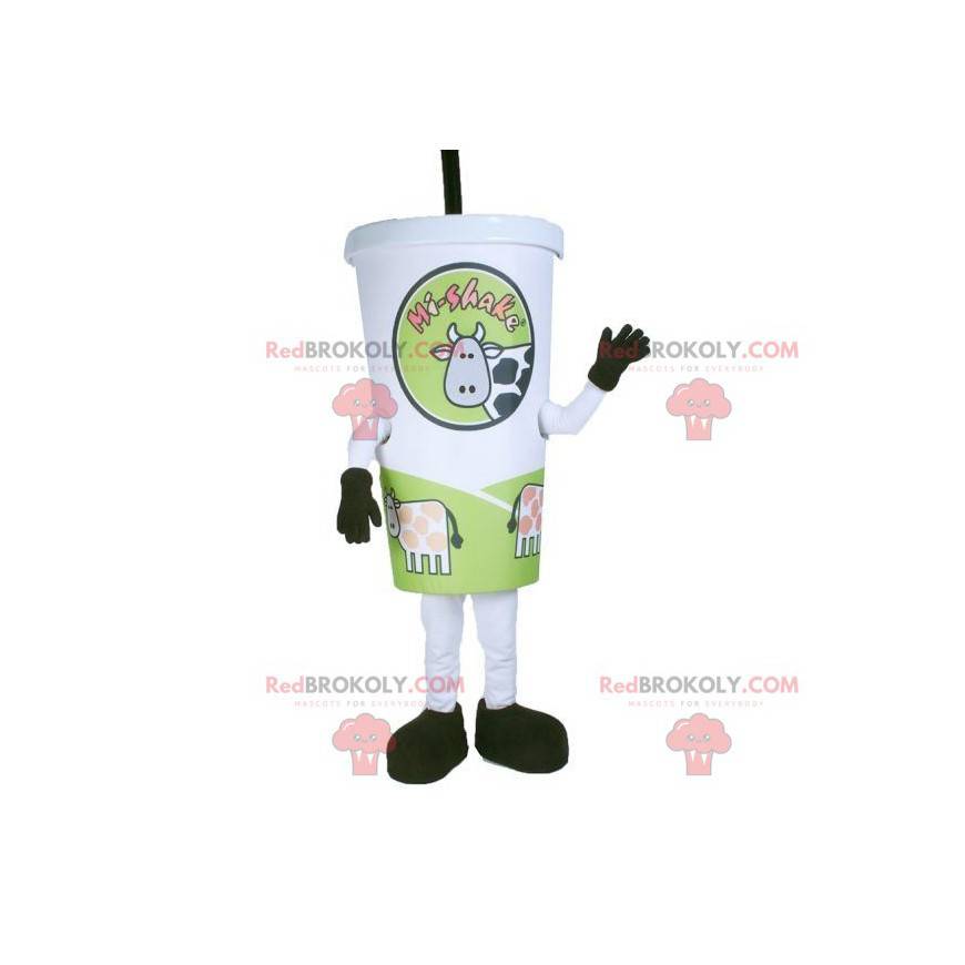 Mascotte de gobelet en carton. Mascotte de milkshake -