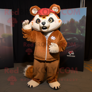 Tan Red Panda mascotte...