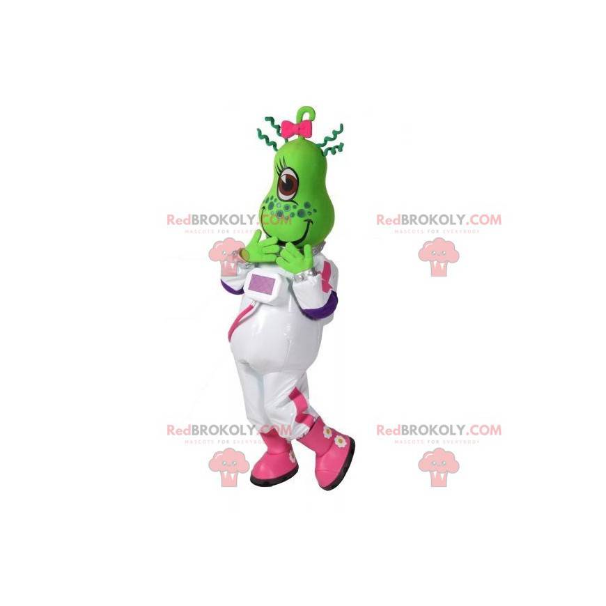 Green alien mascot in combination - Redbrokoly.com