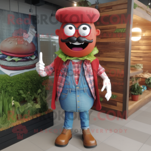 Red Burgers maskot drakt...