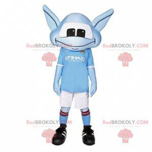 Blaues Alien-Maskottchen mit Sportbekleidung - Redbrokoly.com