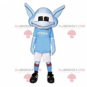 Blå fremmede maskot med sportstøj - Redbrokoly.com