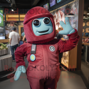 Maroon Astronaut mascotte...