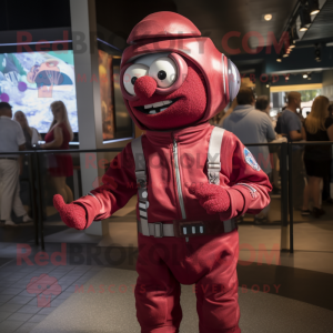 Maroon Astronaut mascotte...