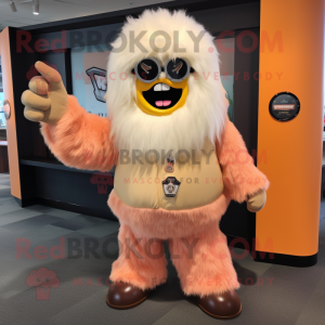 Peach Yeti mascotte kostuum...