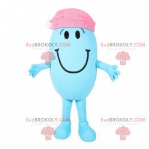 Mascotte de personnage bleu de Monsieur Madame - Redbrokoly.com