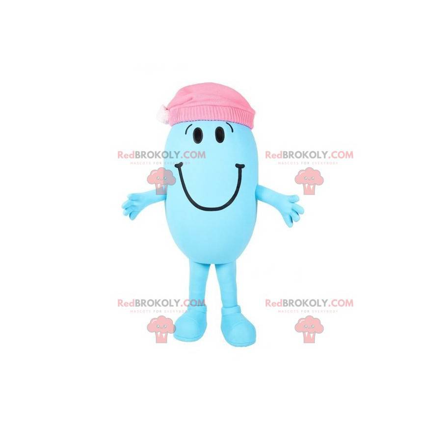 Mascot blauwe karakter van de heer mevrouw - Redbrokoly.com