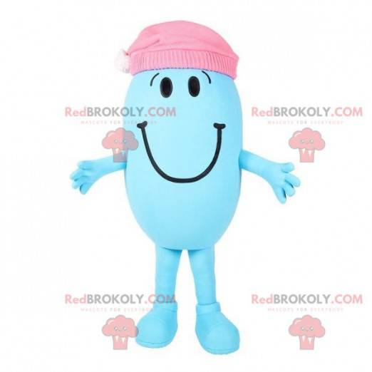 Mascot blauwe karakter van de heer mevrouw - Redbrokoly.com