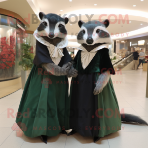 Olive Badger maskot kostume...