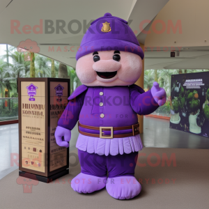 Postava maskota Purple Dim...