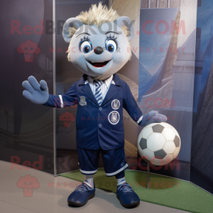 Navy Soccer Goal mascotte...