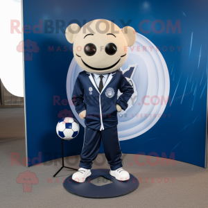 Navy Soccer Goal maskot...