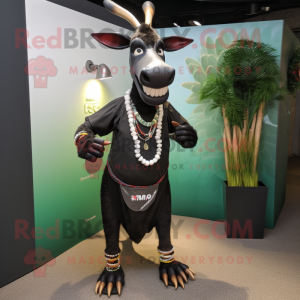 Zwart Okapi mascotte...