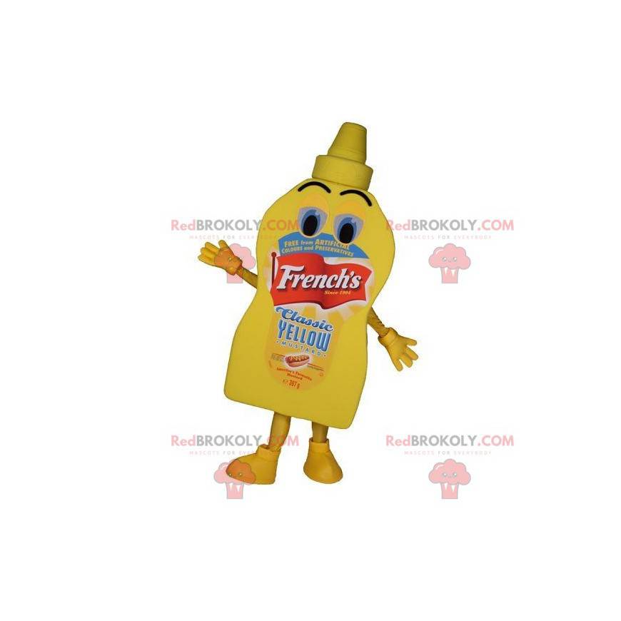 Mascotte de pot de mayonnaise de sauce jaune géante -