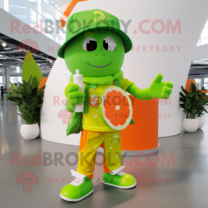 Lime Green Mandarin maskot...