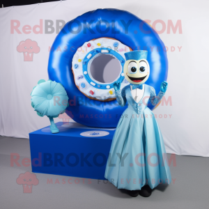 Blue Donut maskot kostym...