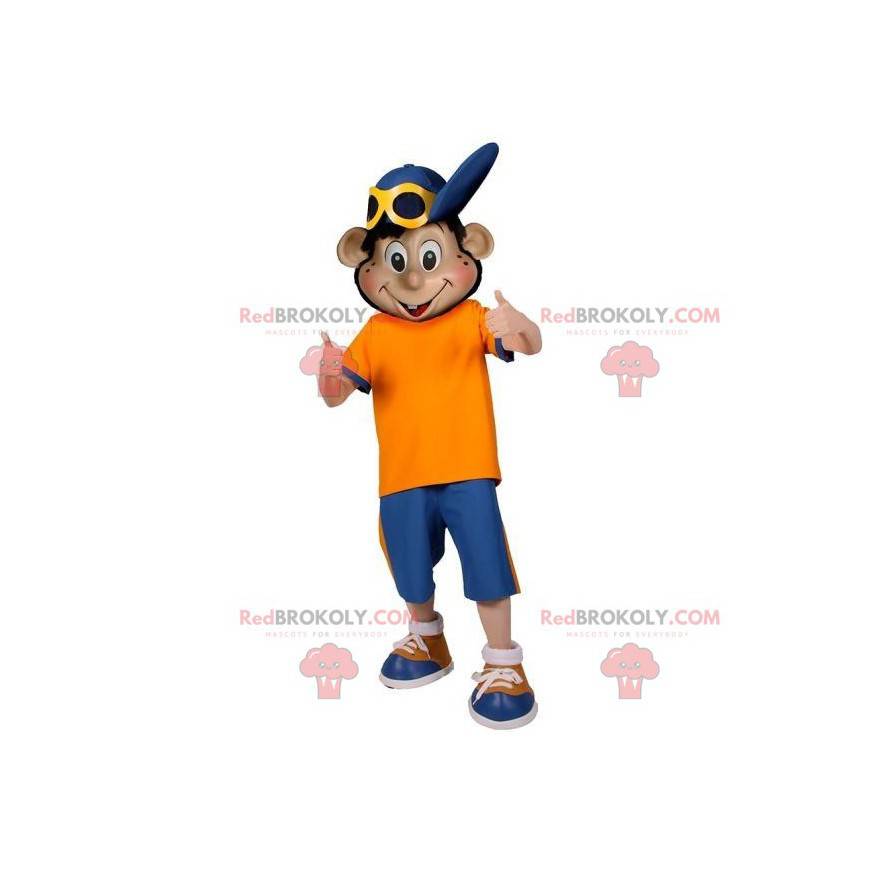 Dospívající chlapec maskot s víčkem - Redbrokoly.com