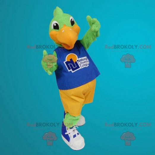 Green and orange bird mascot - Redbrokoly.com