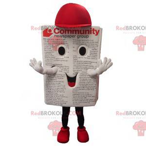 Magazin Zeitungsmaskottchen mit einer Kappe - Redbrokoly.com