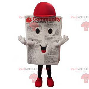 Magazine newspaper mascot with a cap - Redbrokoly.com