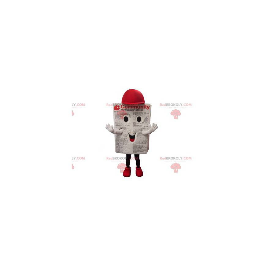 Mascota de periódico revista con gorra - Redbrokoly.com