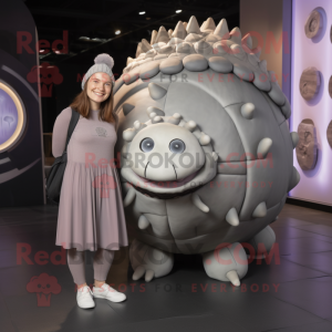 Zilver Glyptodon mascotte...